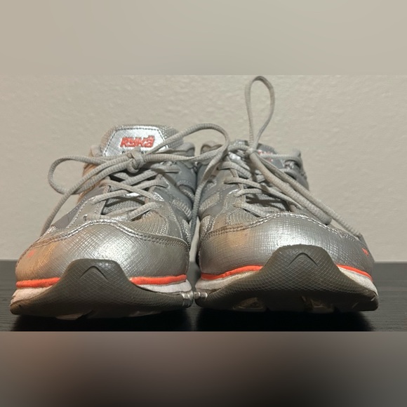 Used Ryka Silver and Orange sneakers-size 9W - Picture 5 of 13